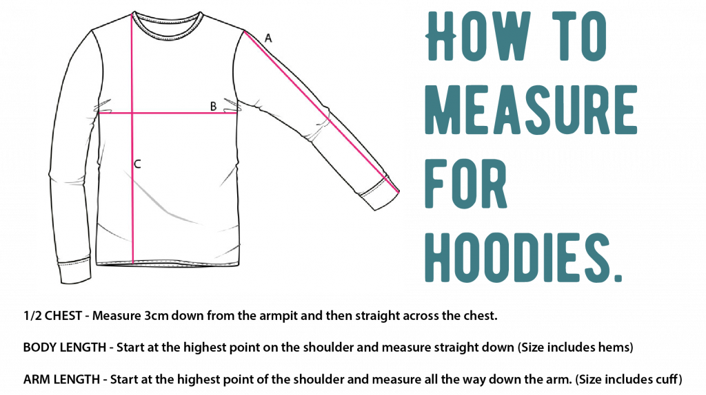 leavers hoodies how to measure